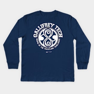 Gallifrey Tech - College Wear 01 Kids Long Sleeve T-Shirt